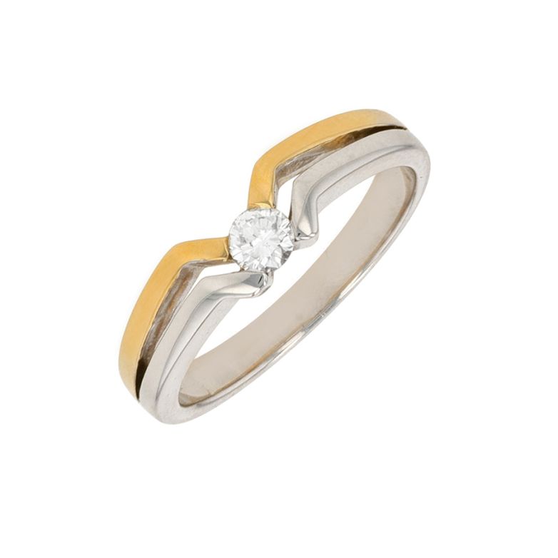 Bague diamant 0.16 carat 2 ors 4.11g Comme neuf -  reconditionné disponible sur Gemme Les Bijoux
